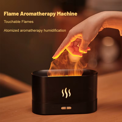 Perfume Humidifier Ultrasonic Air Humidifier with LED Lighting Simulation Colorful Flame Fragrance Machine