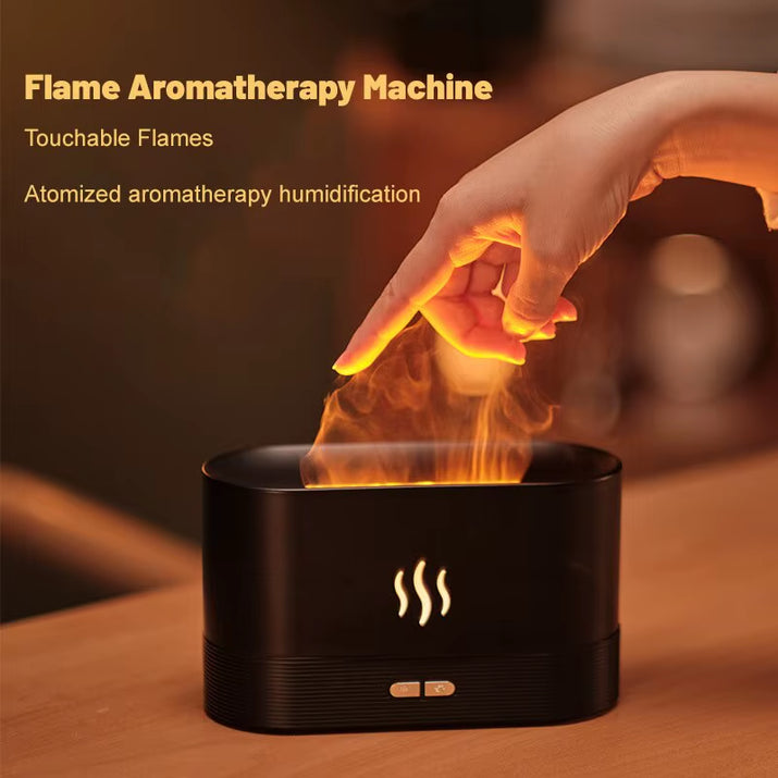Perfume Humidifier Ultrasonic Air Humidifier with LED Lighting Simulation Colorful Flame Fragrance Machine